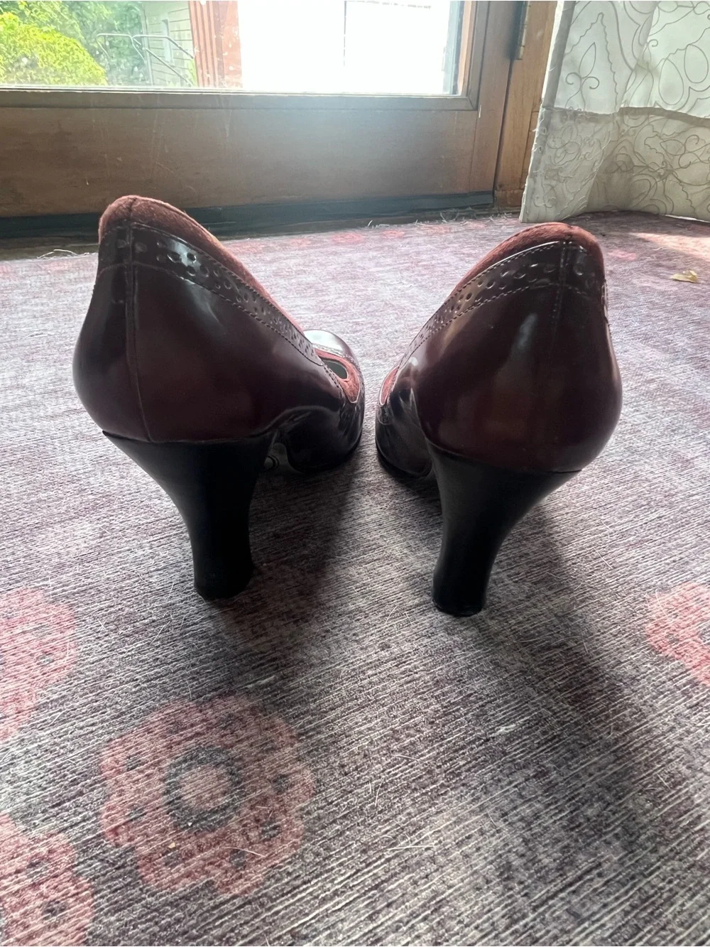 Jessica Simpson Women's Burgundy Mary Jane Heels